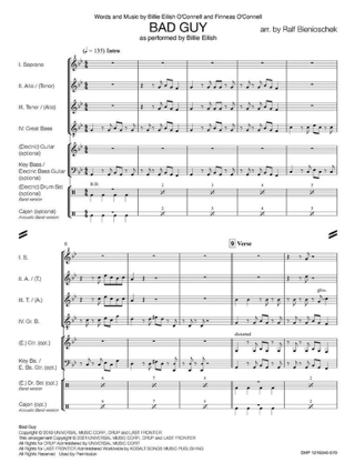 Bad Guy - Partition - Flûte à bec